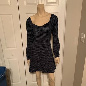 Green polka dot dress